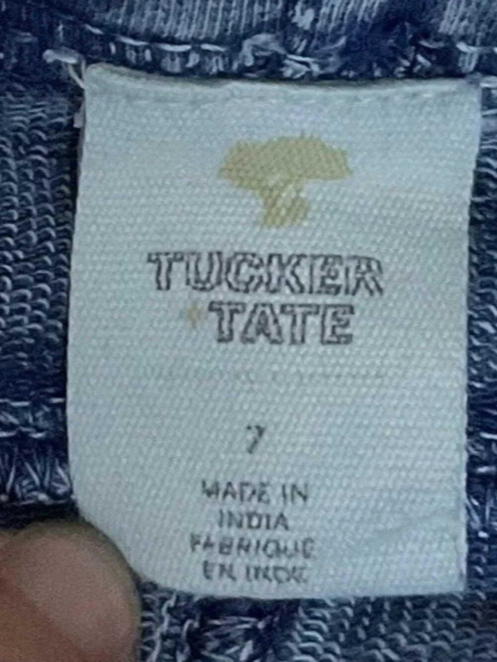 TUCKER + TATE BLUE DENIM BROOKE SKINNY‎ JEANS JEGGINGS SIZE 7
